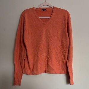 J. McLaughlin cashmere blend Orange and pink V-Neck Sweater